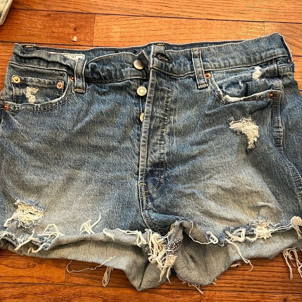 High rise denim shorts GAP